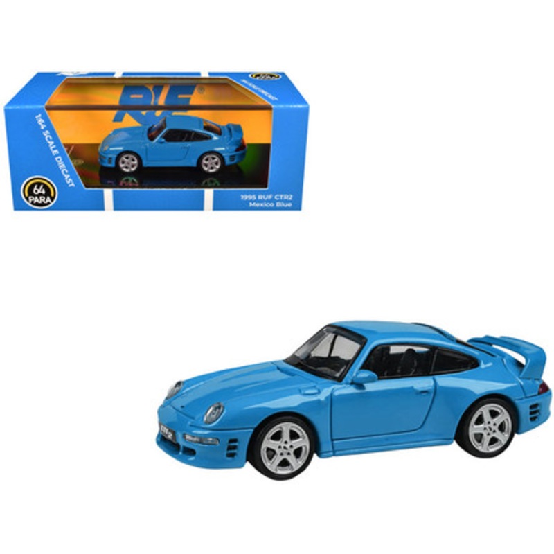 1/64 Paragon Porsche 911 Ruf CTR2 (Mexico Blue) Diecast Car Model