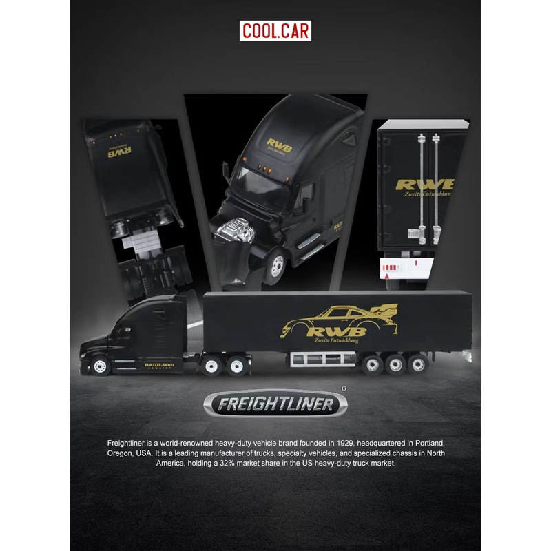 [Preorder] Cool Car 1:64 Freightliner Container Truck RWB Livery CC800114