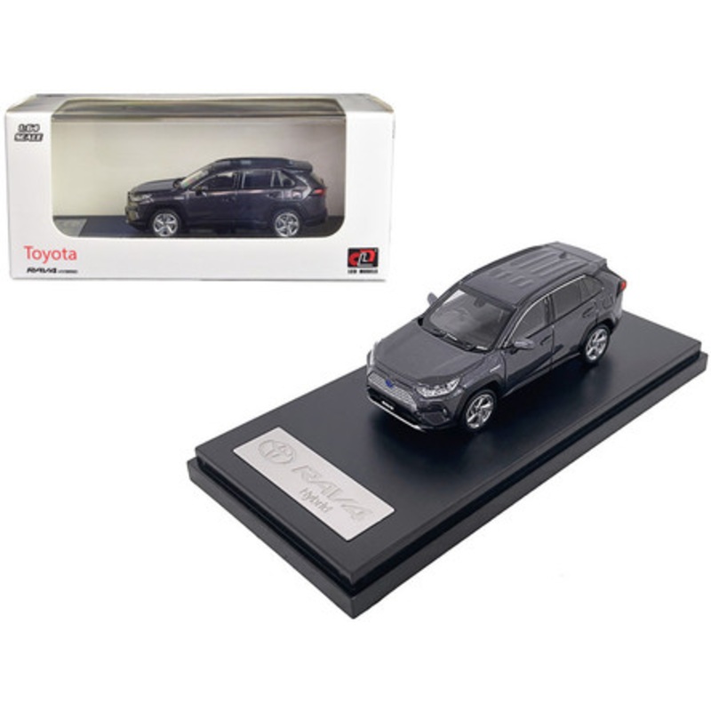 Toyota RAV4 Hybrid Dark Gray Metallic 1/64 Diecast Model Car by LCD Models