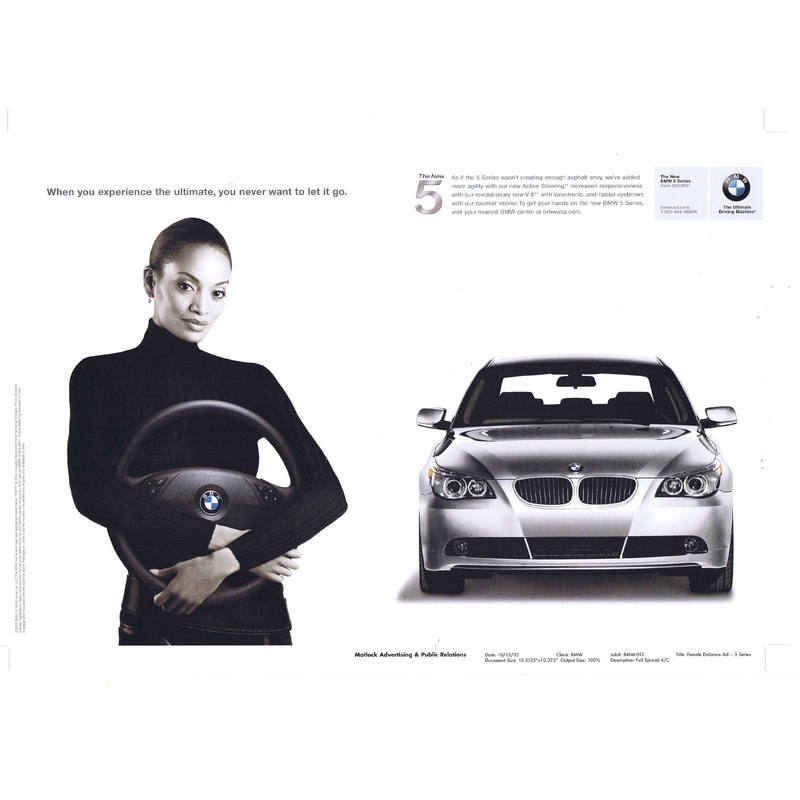 you never want to let it go, 1996 BMWNA Advertising Art