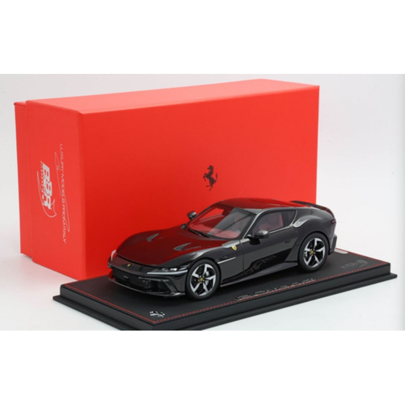 1/18 BBR Ferrari 12 Cilindri Coupe (Nero Purosangue Black) Car Model Limited 48 Pieces