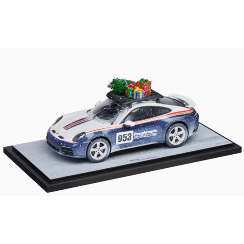 1/18 Dealer Edition Porsche 911 (992) Dakar #953 Roughroads Christmas Edition Car Model