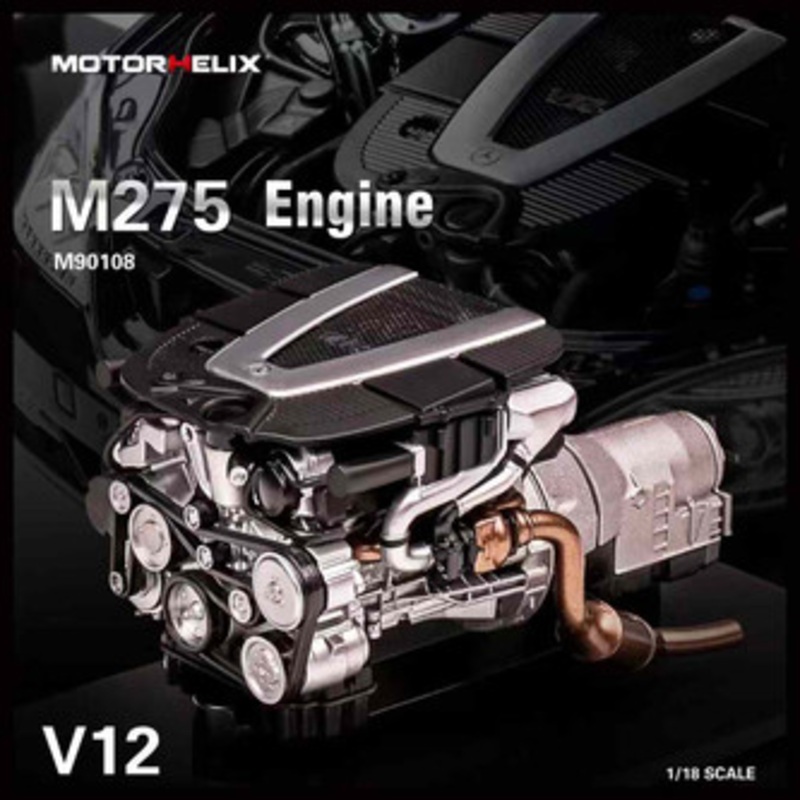 1/18 Motorhelix Mercedes S-Class W221 M275 V12 Engine Model