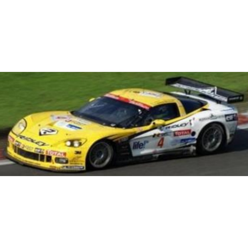 1/43 Spark 2009 Chevrolet Corvette C6.R No.4 PK Carsport Winner 24H Spa M. Hezemans - A. Kumpen - J. Menten - K. Mollekens Car Model