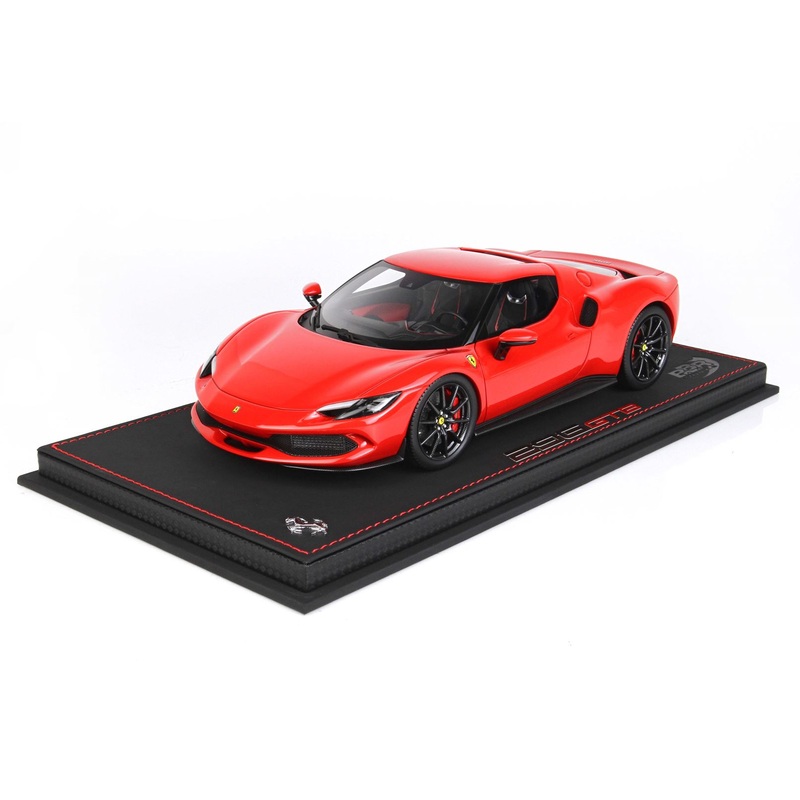 Ferrari 296 GTB - 1:18 (2021) Rosso Corsa 322 - Limited Edition 96 pcs - With Showcase - BBR