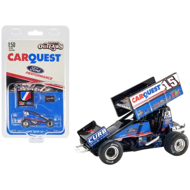Winged Sprint Car #15 Donny Schatz "Carquest" Curb-Agajanian Racing "World of Outlaws" (2023) 1/50 Diecast Model Car by ACME