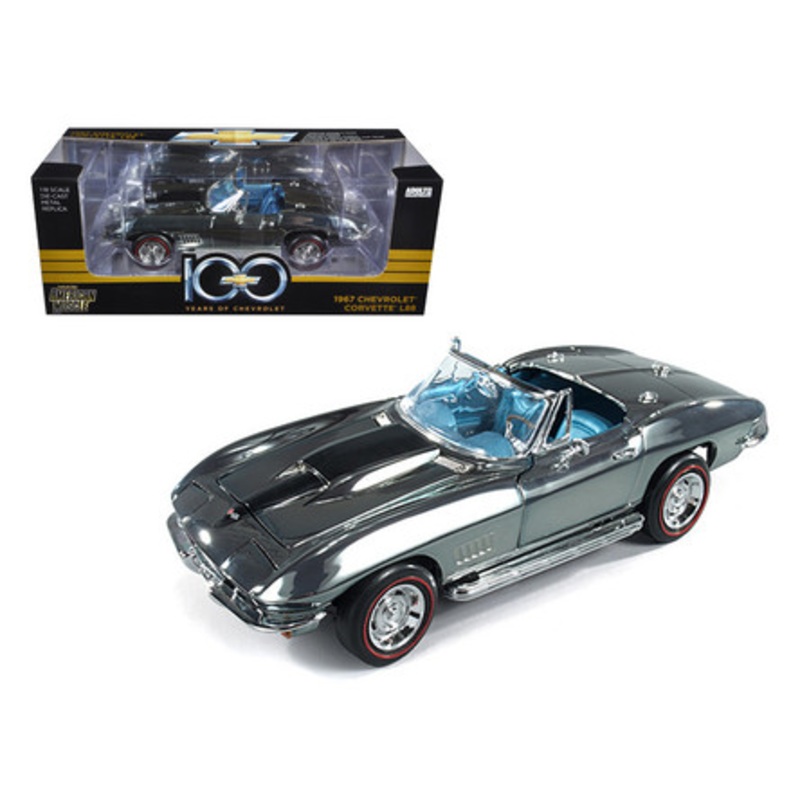 1/18 Auto World 1967 Chevrolet Corvette L88 Chrome 100th Years Of Chevrolet Centennial Edition Diecast Car Model