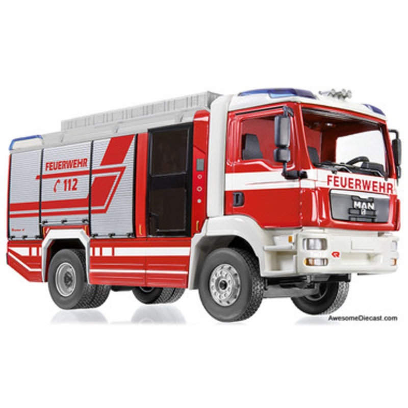 Wiking 1:43 MAN TGM Rescue / Fire Truck: Rosenbauer AT LF
