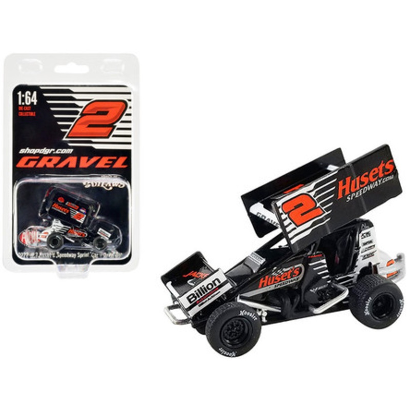 Winged Sprint Car #2 David Gravel "Huset's Speedway" Big Game Motorsports "World of Outlaws" (2022) 1/64 Diecast Model Car by ACME