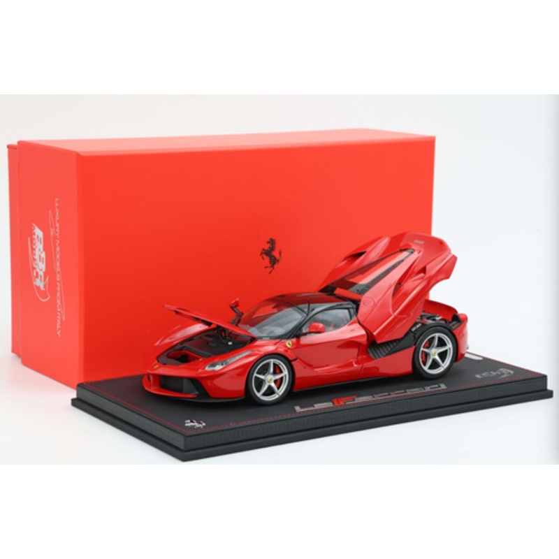 1/18 BBR Ferrari LaFerrari (Rosso Corsa Red with Black Roof) Diecast Car Model with Luxury Package