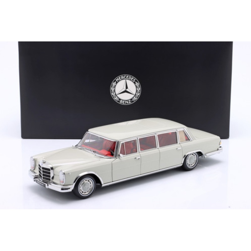 1/18 Dealer Edition 1963-1981 Mercedes-Benz 600 Pullman (W100) (White Grey) Diecast Car Model