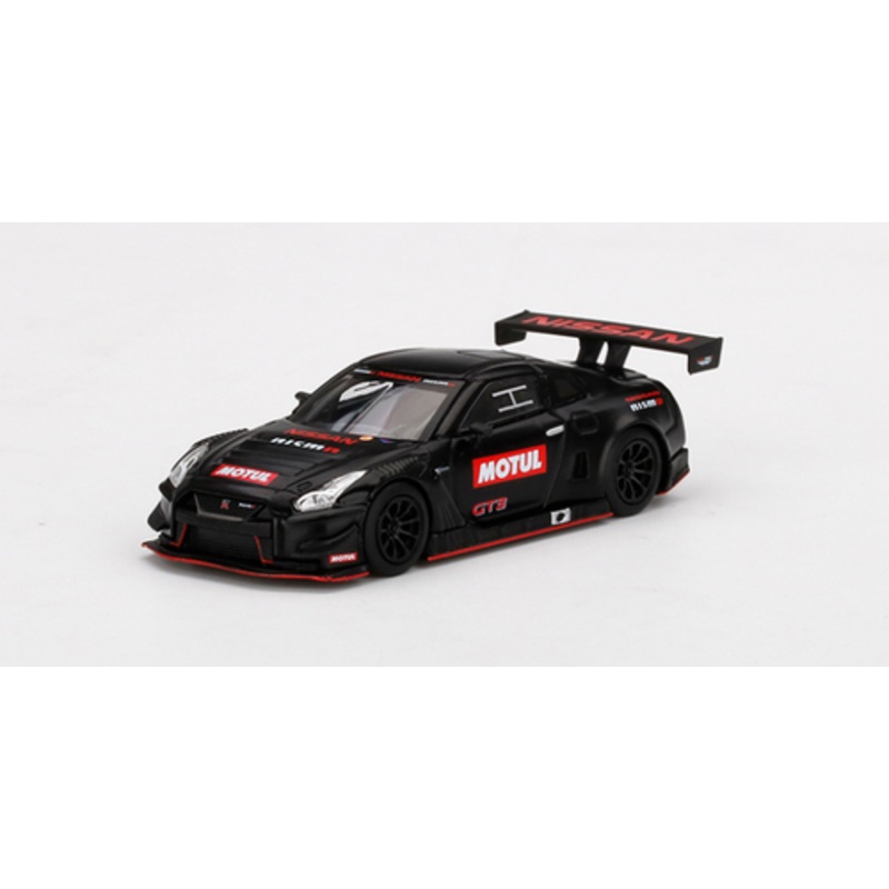 1/64 Mini GT 2018 Nissan GT-R Nismo GT3 Matt Black with Graphics Test Car "Motul" Limited Edition Diecast Car Model
