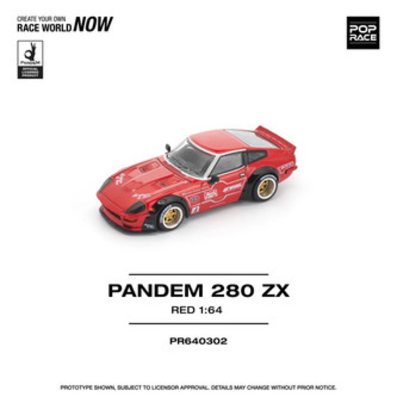 1/64 Poprace Nissan Pandem 280 ZX (Red) Diecast Car Model