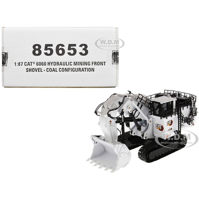 CAT Caterpillar 6060 Hydraulic Mining Front Shovel Coal Configuration White "High Line Series" 1/87 (HO) Diecast Model by Diecast Masters
