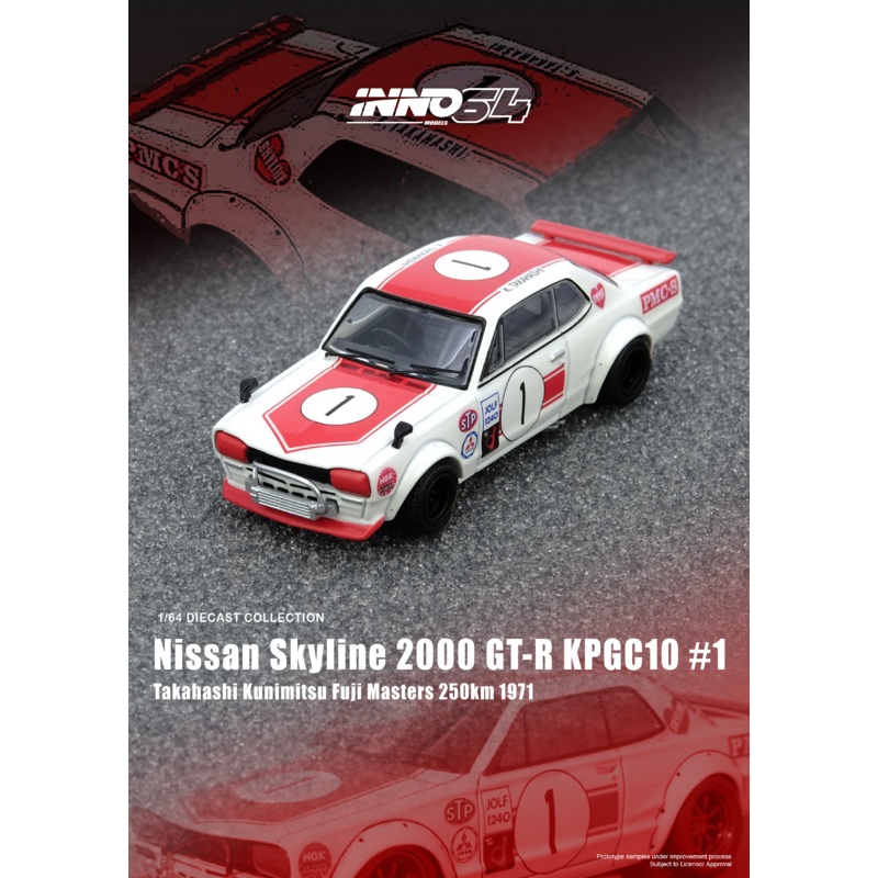[Preorder] Inno64 1:64 NISSAN SKYLINE 2000 GT-R KPGC10 #1 IN64-KPGC10-FM1971