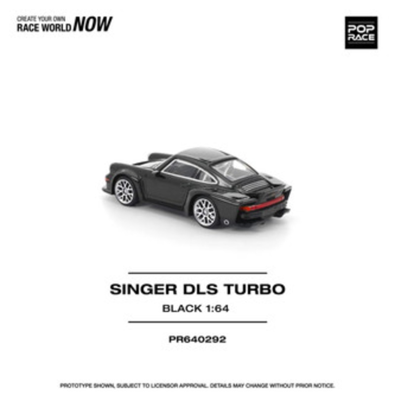 1/64 Poprace Porsche 911 Singer DLS Turbo (Black) Diecast Car Model