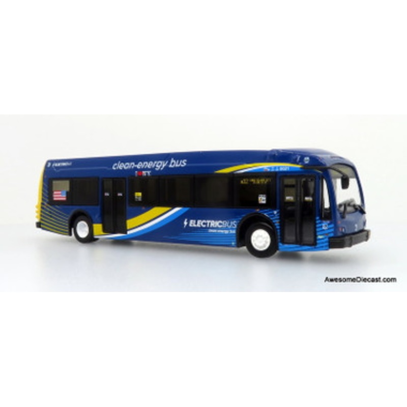 1:87 Proterra ZX5 Electric Transit Bus: MTA New York City Diecast Model by Iconic Replicas