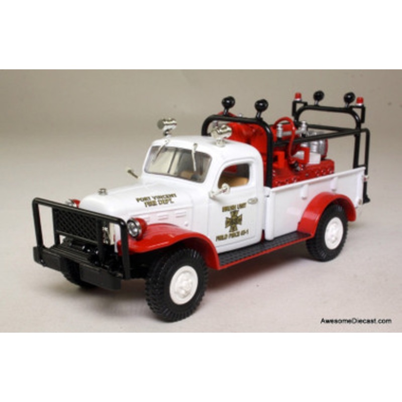 1946 Dodge Power Wagon: Brush/Field Fire Truck 1:43 Diecast Model Truck by Matchbox