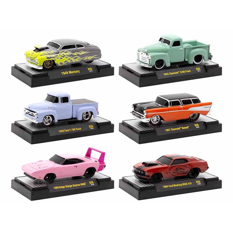 "Ground Pounders" 6 Cars Set Release 28 IN DISPLAY CASES Limited Edition 1/64 Diecast Model Cars by M2 Machines