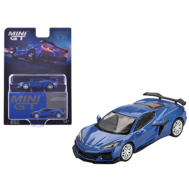 1/64 Mini GT 2023 Chevrolet Corvette C8 Z06 (Elkhart Lake Blue Metallic) Diecast Car Model