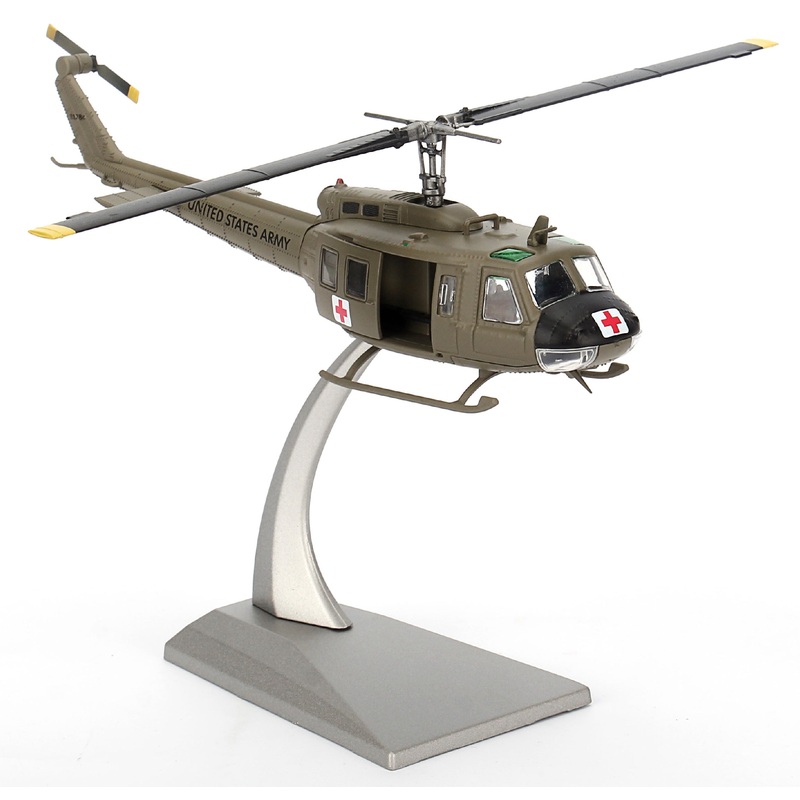 Bell UH-1 UH-1H Iroquois - Huey - 57th Medical "Dustoff" Detachment, US Army, Vietnam, 1967 1/72 Scale Diecast & Plastic Helicopter Model by Bless Wing