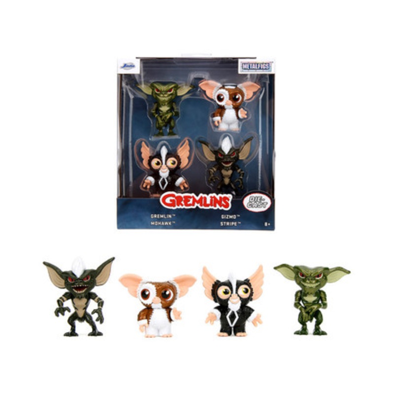 Set of 4 Diecast Figures "Gremlins" (1984) Movie "Metalfigs" Series Diecast Models by Jada