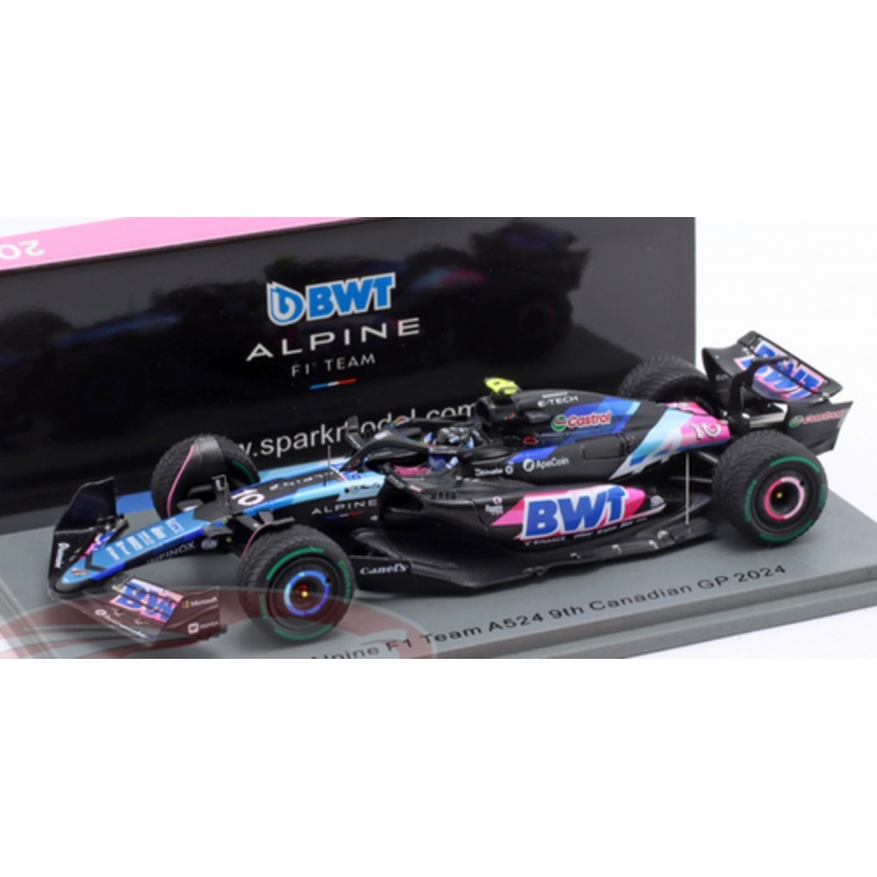 1/43 Spark 2024 Formula 1 BWT Alpine F1 Team A524 Canadian GP #10 Pierre Gasly Car Model