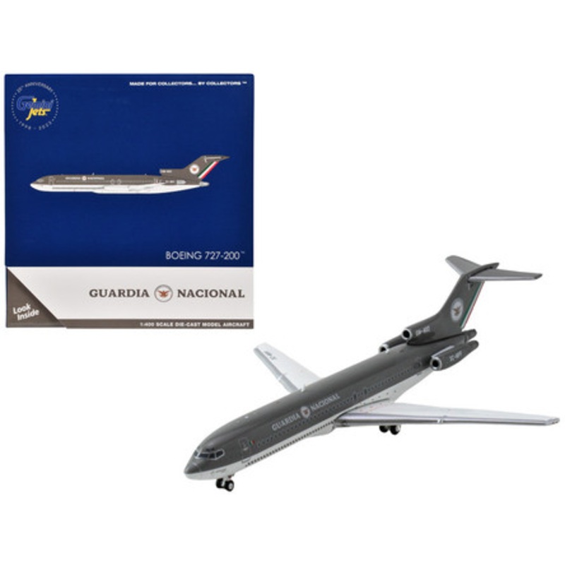 Boeing 727-200 Commercial Aircraft "Guardia Nacional - Mexico National Guard" (XC-NPF/GN-402) Gray 1/400 Diecast Model Airplane by GeminiJets