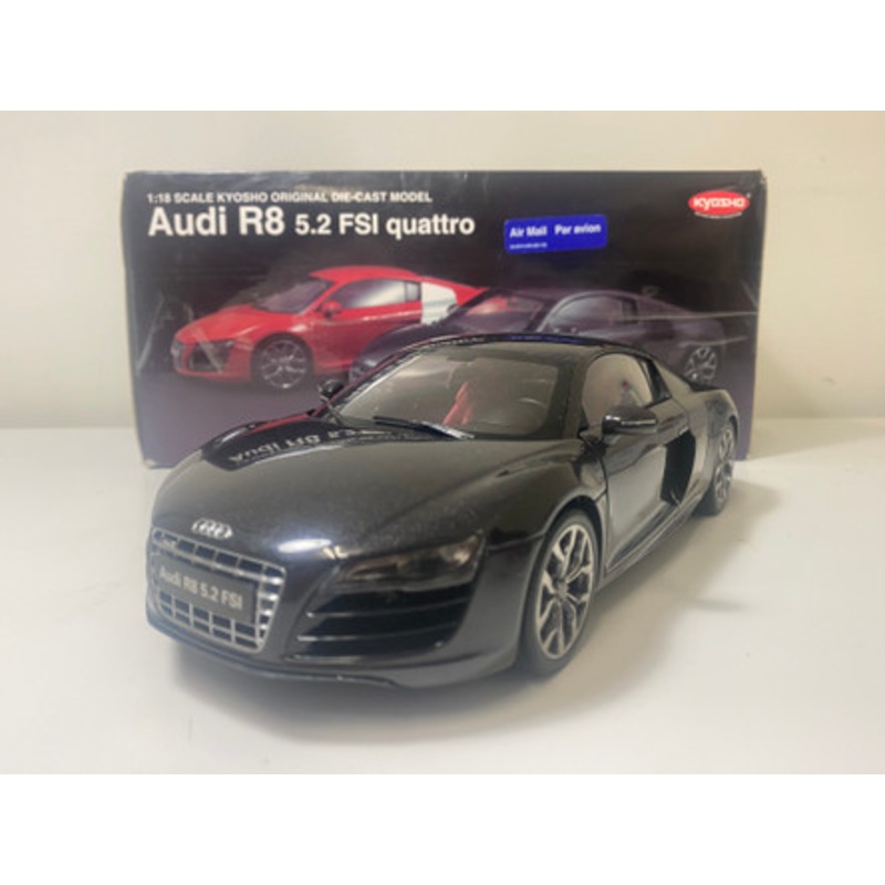 DEFECT 1/18 Kyosho Audi R8 5.2 FSI (Dark Grey) Diecast Car Model