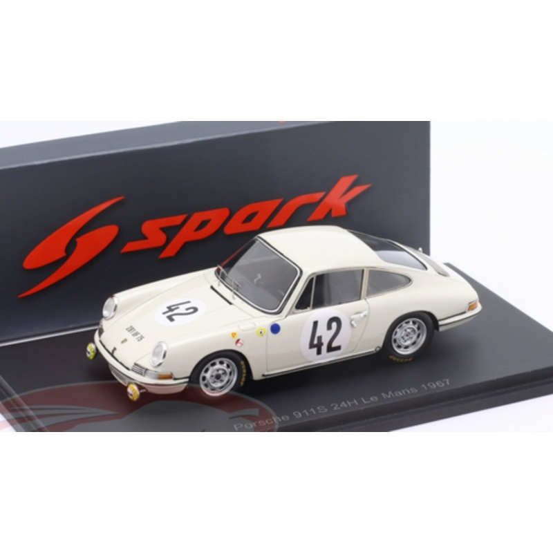 1/43 Spark 1967 Porsche 911 S #42 Winner GT2.0 24h LeMans Auguste Veuillet Robert Buchet, Herbert Linge Car Model