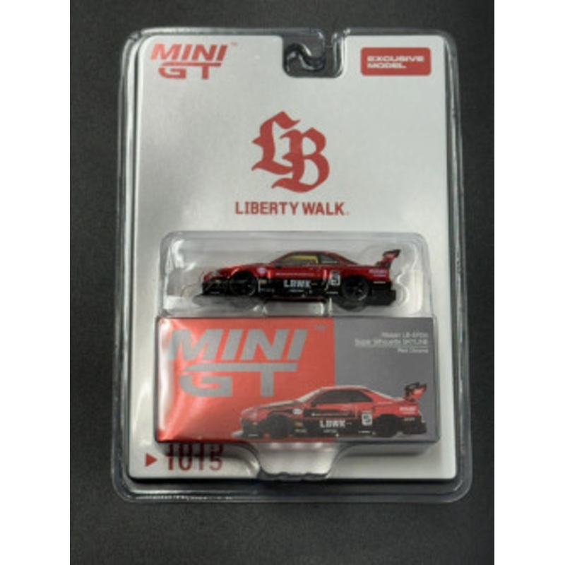 1/64 Mini GT Nissan LB-ER34 Super Silhouette Skyline (Red Chrome) Diecast Car Model