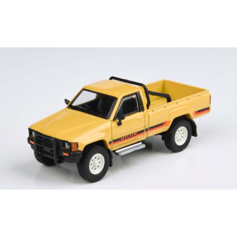 1/64 Paragon 1984 Toyota Hilux Single Cab (Yellow) LHD Diecast Car Model