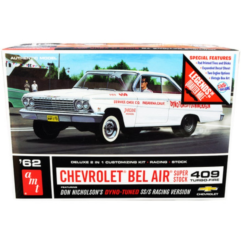 1962 Chevrolet Bel Air Super Stock 409 Don Nicholson (Skill 2) 1/25 by AMT