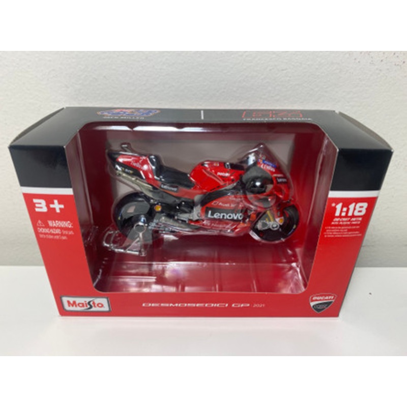 1/18 Maisto Desmosedici GP 2021 Ducati Lenovo Team #63 Francesco Bagnaia Ducati Corse Model