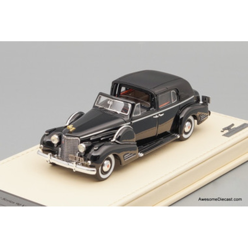 1938 Cadillac Series 90 V16 Town Car - Black 1:43 Diecast Model by TSM Model Collection d'Elegance