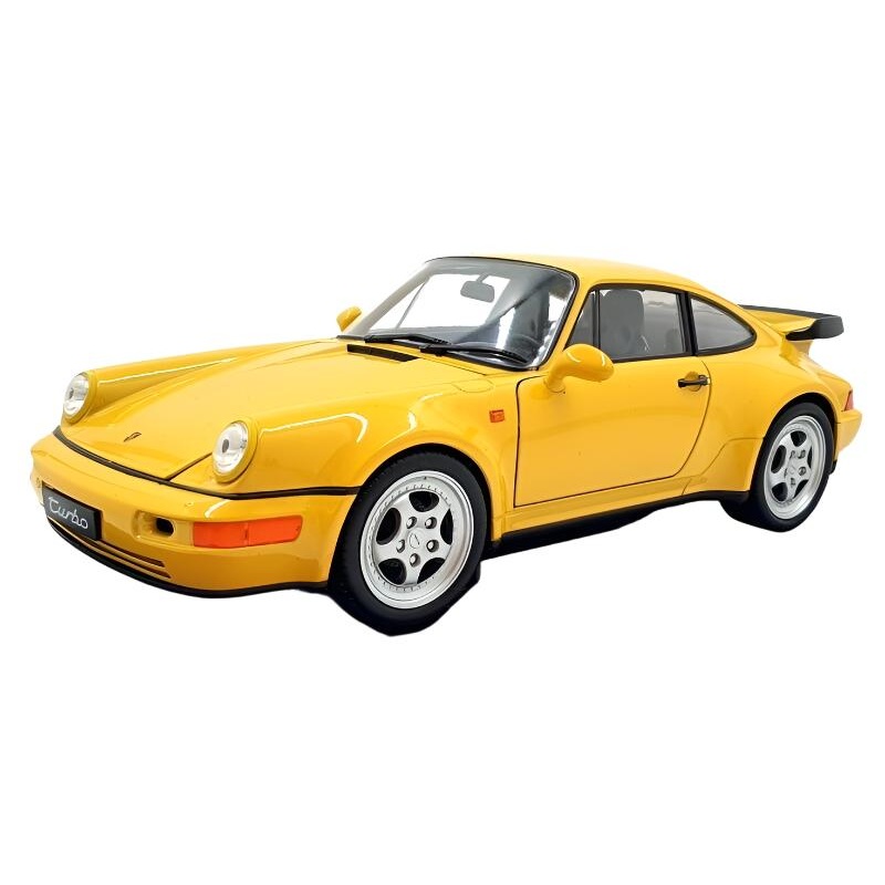 Welly 1989 Porsche 911 (964) Turbo 3.6 Yellow 1:18