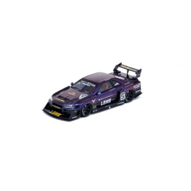 1/64 INNO NISSAN SKYLINE LBWK (ER34) SUPER SILHOUETTE MIDNIGHT PURPLE II Resin Car Model