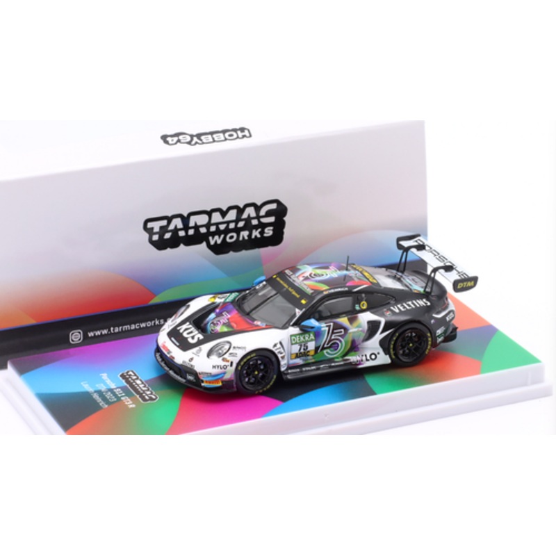 1/64 Tarmac Works 2023 Porsche 911 (992) GT3 R #75 DTM KS Team75 Bernhard Laurin Heinrich Diecast Car Model