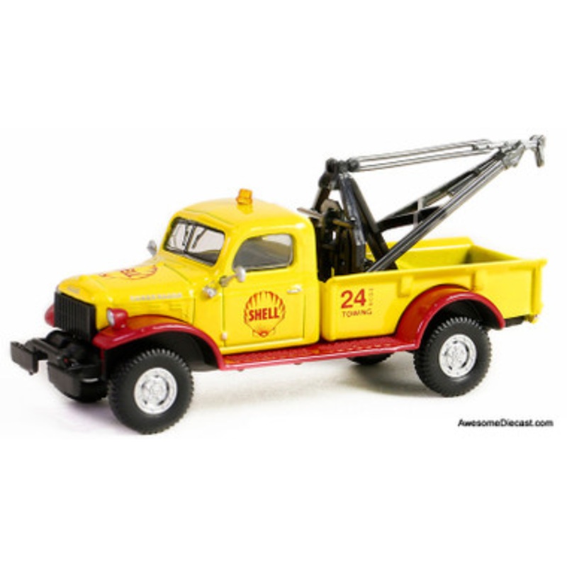 1949 Dodge Power Wagon Wrecker: Shell Oil 1:64 Diecast Model Truck by Greenlight