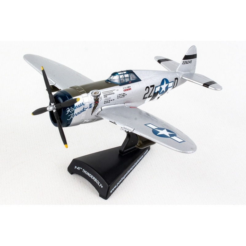 Republic P-47 Thunderbolt - kansas Tornado - 1/100 Scale Diecast Metal Model by Daron