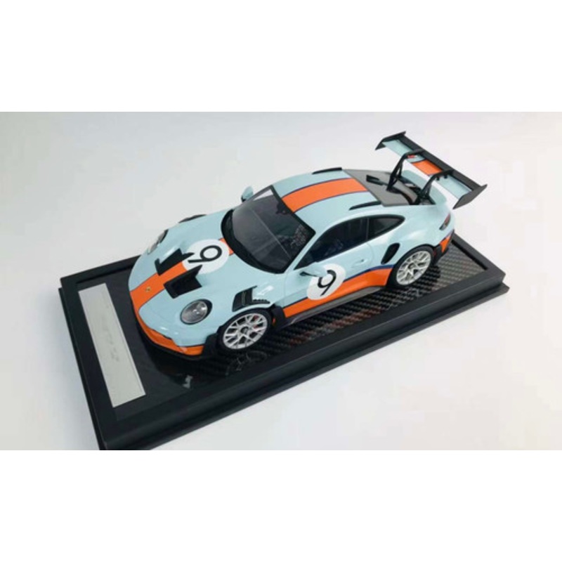 1/18 VIP Porsche 911 992 GT3 RS #9 (Gulf Blue) Resin Car Model Limited 99 Pieces