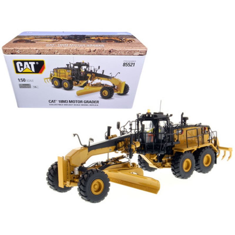 CAT Caterpillar 18M3 Motor Grader with Operator "High Line Series" 1/50 Diecast Model by Diecast Masters