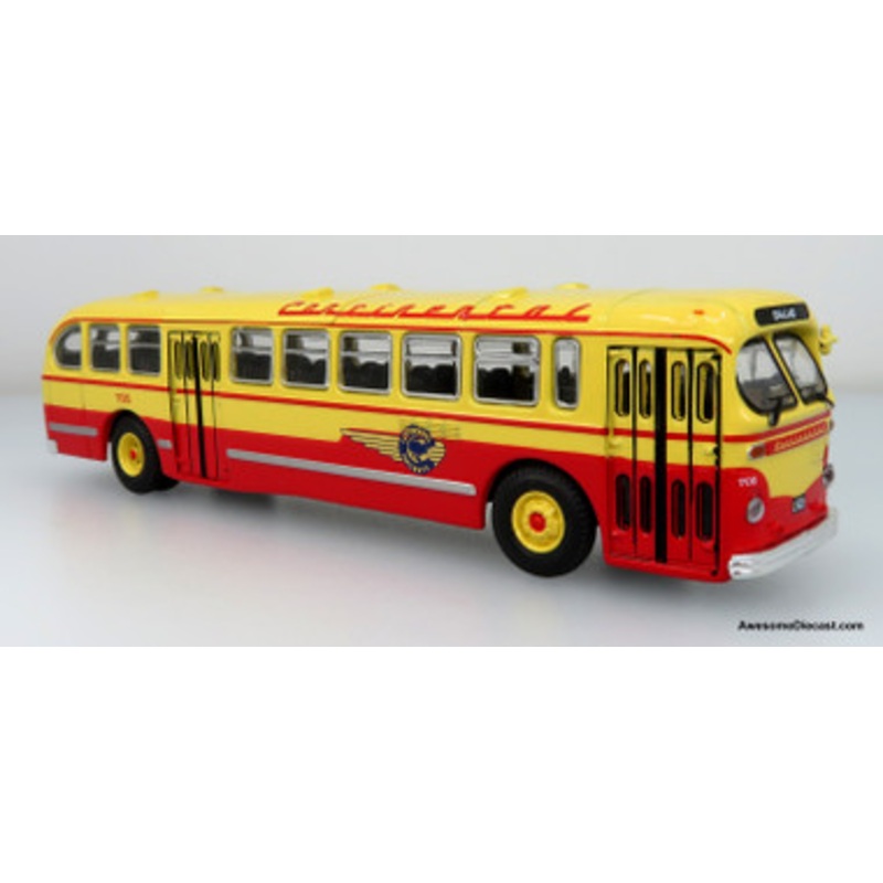1952 CCF Brill CD-44 Transit Bus - Continental Trailways - Route: Dallas - 1:87 (HO) Diecast Bus by Iconic Replicas