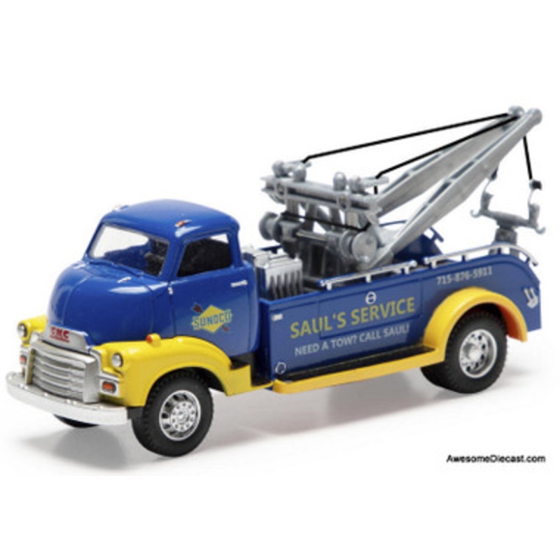 1954 GMC Tow Truck: Sunoco - Saul's Service 1:48 ABS Plastic Model Truck by Denver Diecast