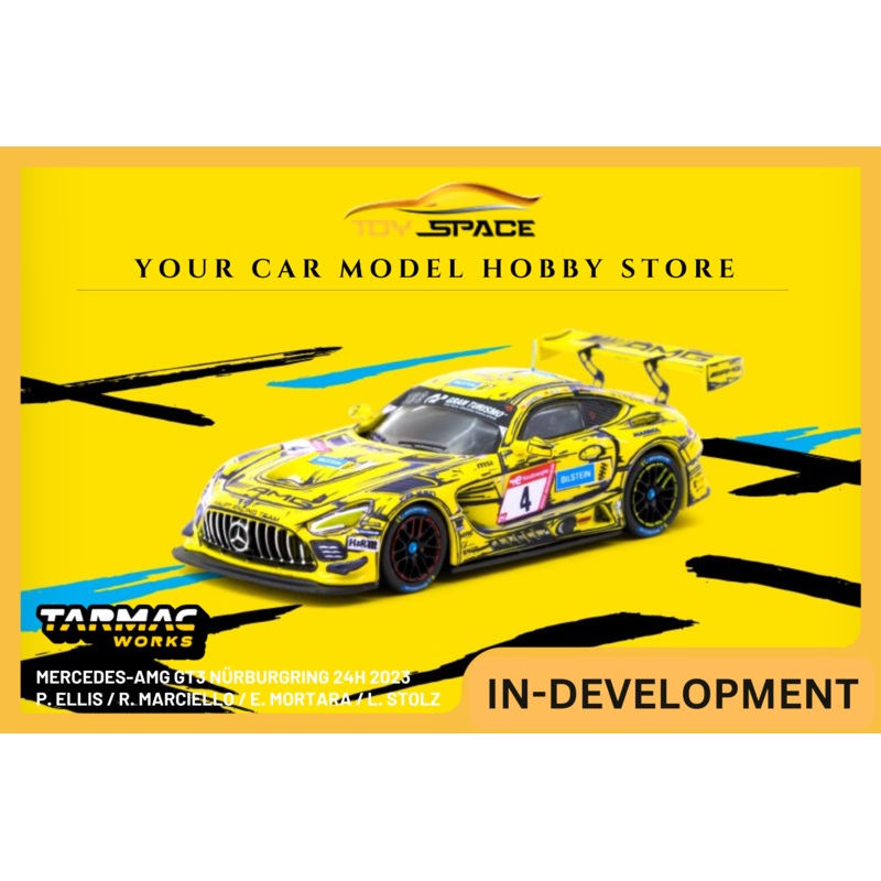 [TARMAC WORKS] 1:64 Mercedes-AMG GT3 Nrburgring 24h 2023 P. Ellis / R. Marciello / E. Mortara / L. Stolz - HOBBY64