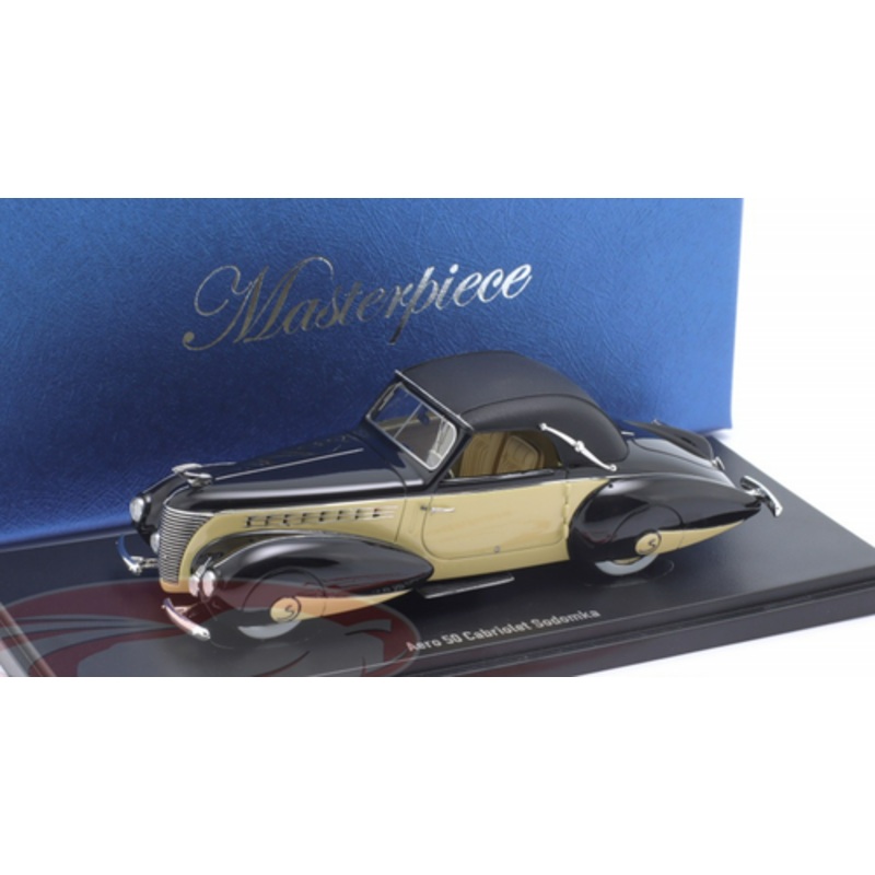 1/43 AutoCult 1939 Aero 50 convertible Sodomka (Black & Beige) Car Model