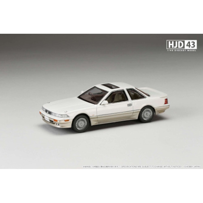 1/43 Ignition Model & Hobby Japan Toyota Soarer 3000 Twincam 24 GT-Limited Air Suspension (MZ20) (Crystal White Toning II) Diecast Car Model HJD432005CW