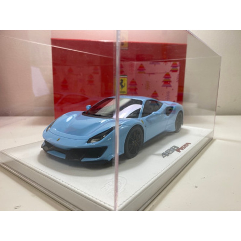 1/18 BBR Ferrari 488 Pista (Baby Blue) Resin Car Model Limited 50 Pieces