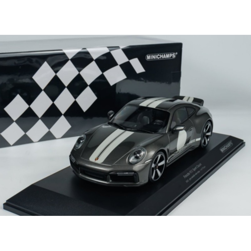 1/18 Minichamps 2022 Porsche 911 (992) Sport Classic (Grey Metallic with Dot) Diecast Model Car