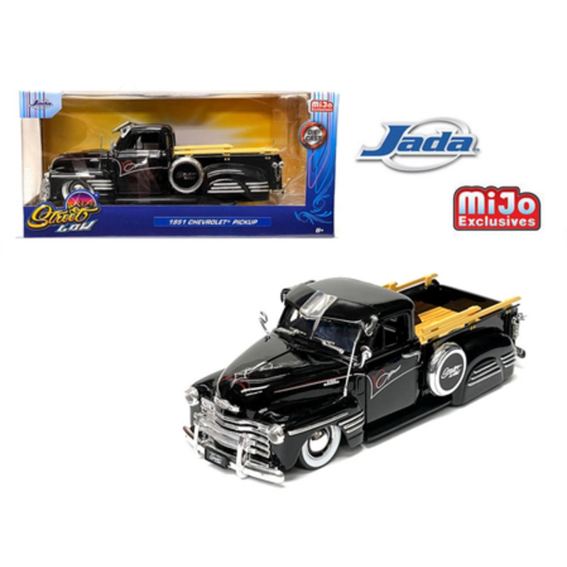 1/24 Jada 1951 Chevrolet Pickup Lowrider (Black) Diecast Car Model